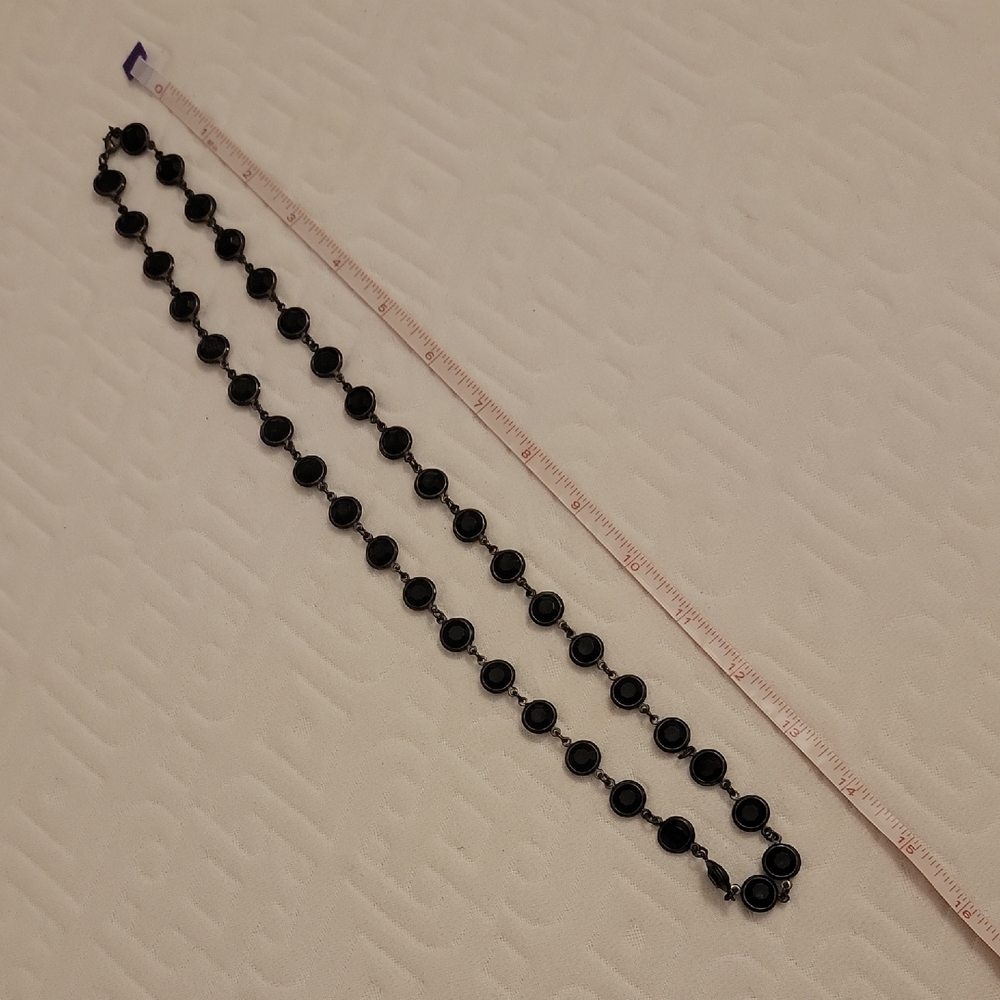Elegant Black Beaded Necklace